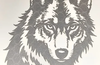 Wolf Engraved on Mirror with Monport Onyx