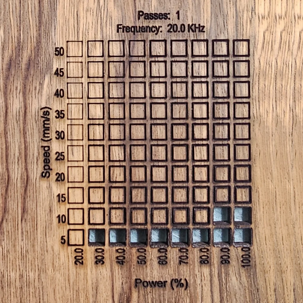 3.175 mm Black Limba Cut Results with Monport Onyx 50W Laser Engraver
