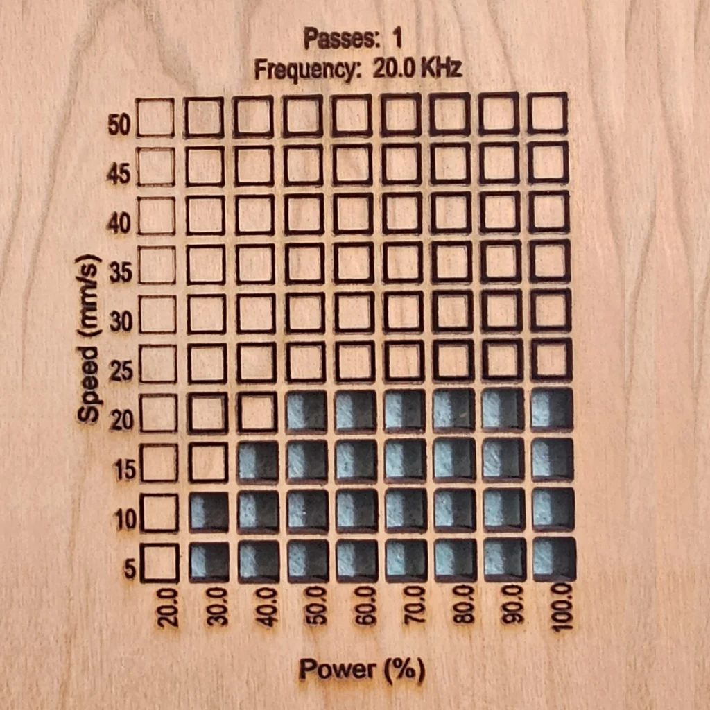 3.175 mm Cherry Cut Results with Monport Onyx 50W Laser Engraver