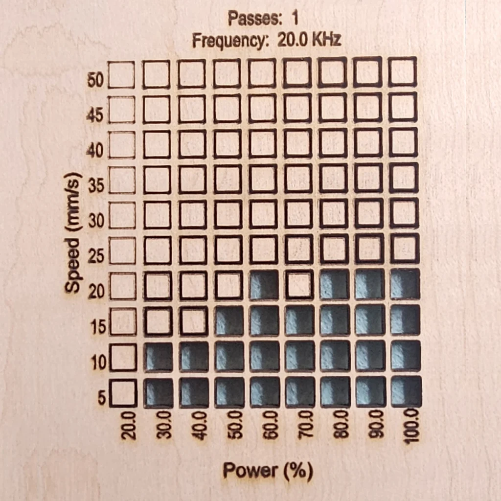 3.175 mm Curly Maple Cut Results with Monport Onyx 50W Laser Engraver