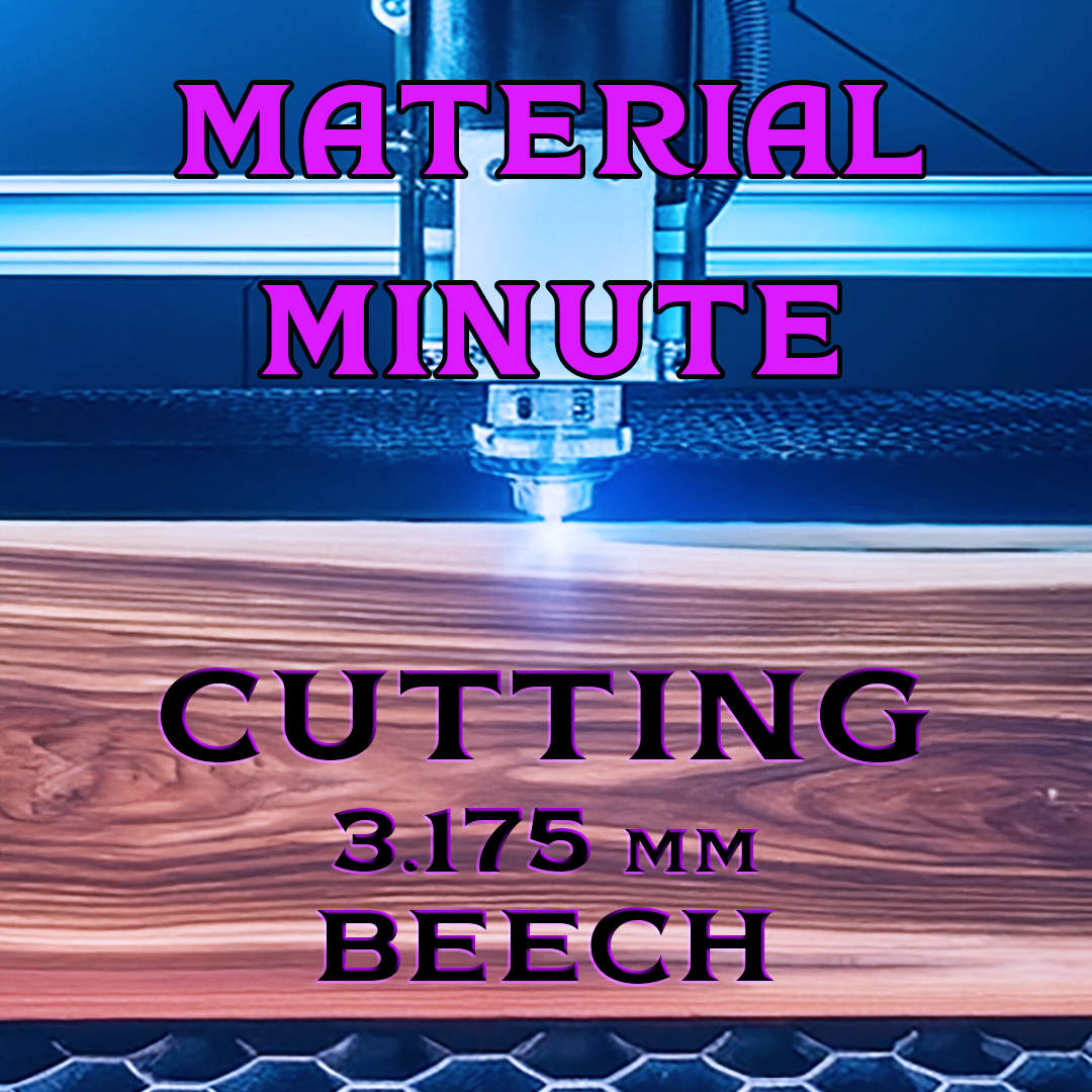 3.175 mm Beech Cutting with Monport Onyx 50W Laser Engraver