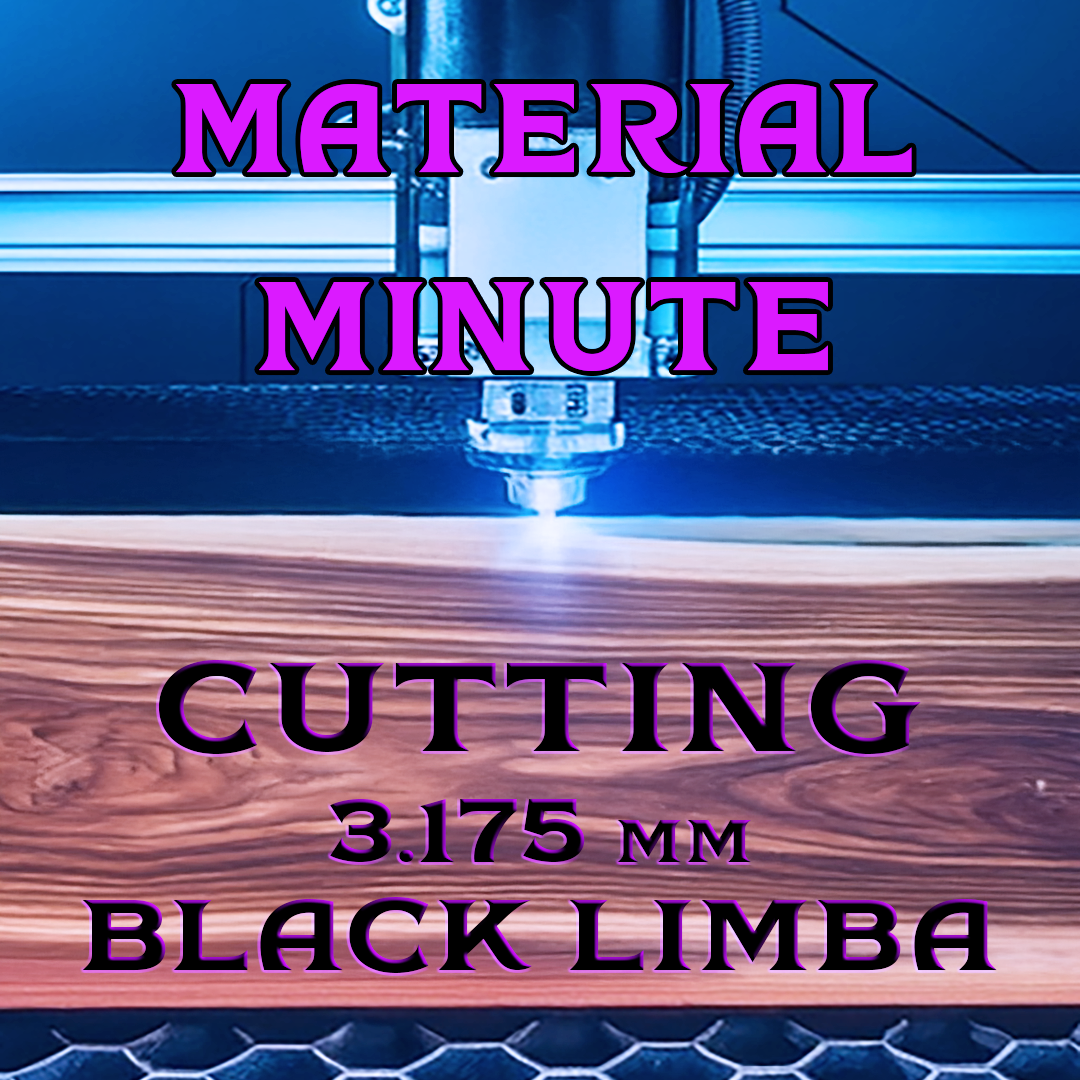 3.175 mm Black Limba Cutting with Monport Onyx 50W Laser Engraver