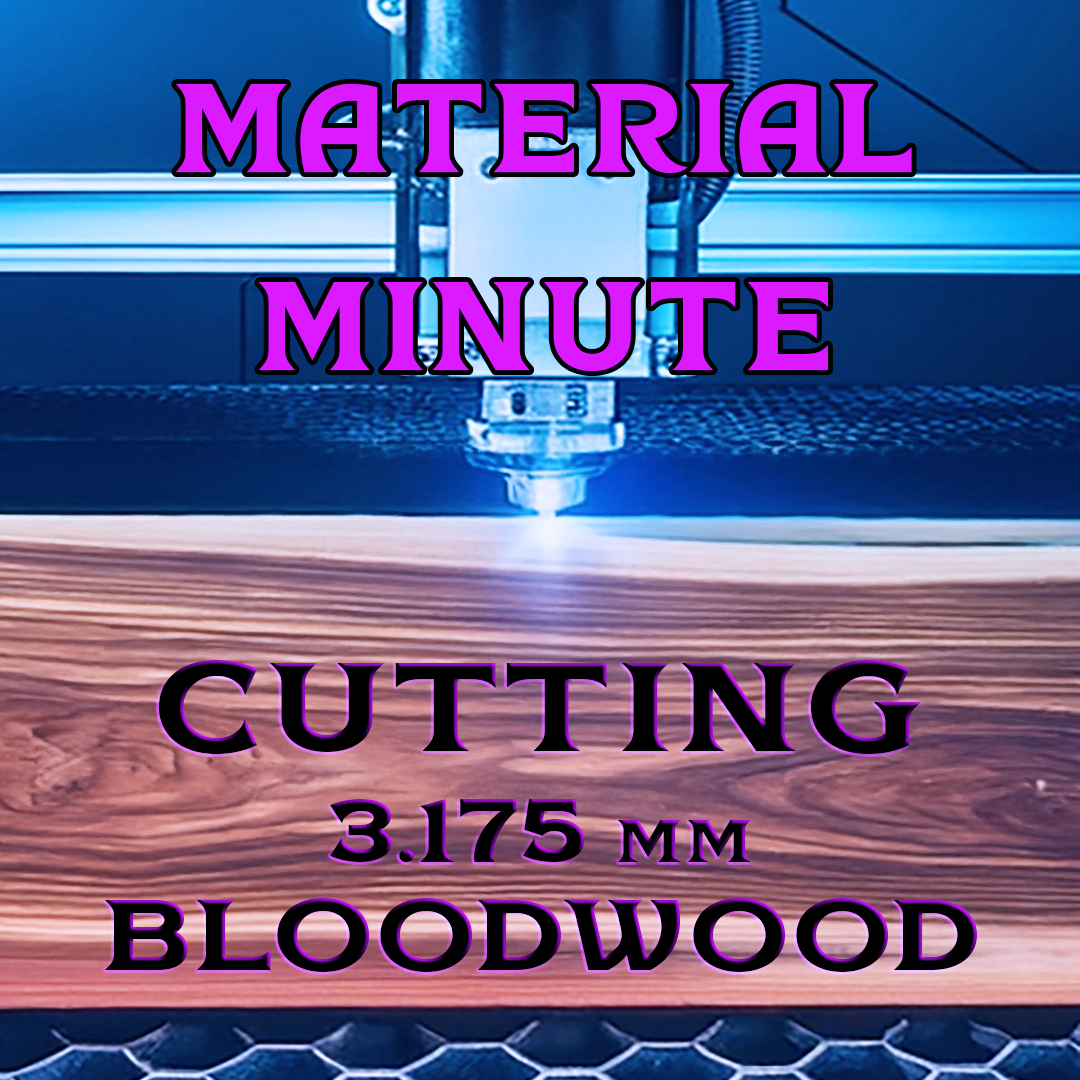3.175 mm Bloodwood Cut Results with Monport Onyx 50W Laser Engraver