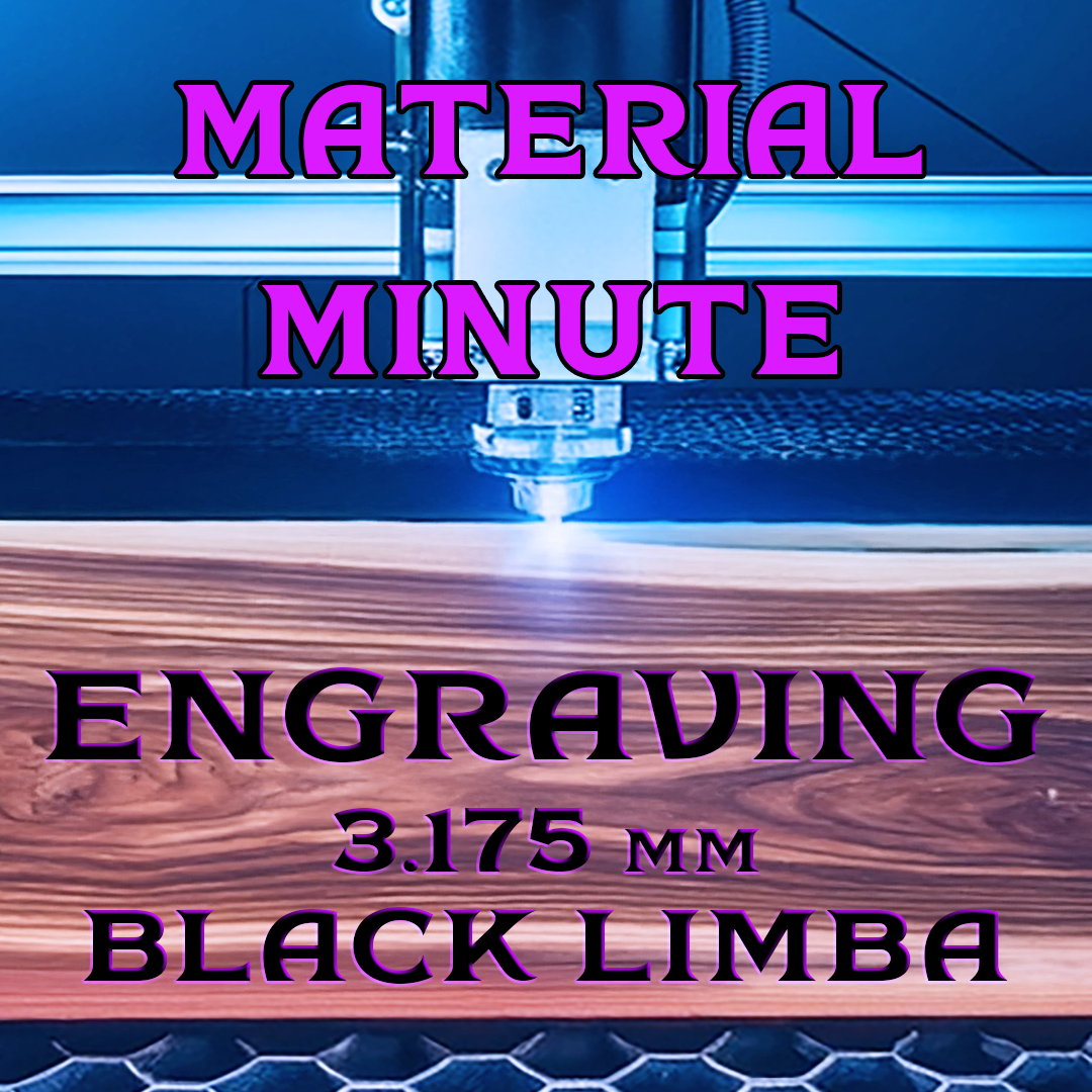 3.175 mm Black Limba Engraving with Monport Onyx 50W Laser Engraver