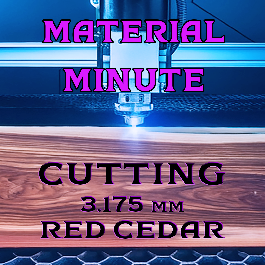 3.175 mm Red Cedar Cut Results with Monport Onyx 50W Laser Engraver
